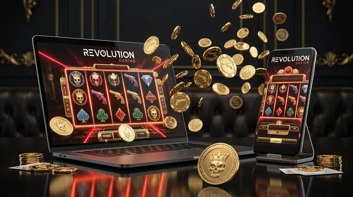 Revolution Casino – €500 Bonus und 200 Freispiele nach dem Login aktivieren